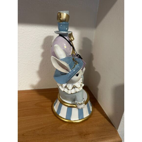 Tophat & Tail Mad Hatter Easter Bunny Figurine NWT - Picture 3 of 5